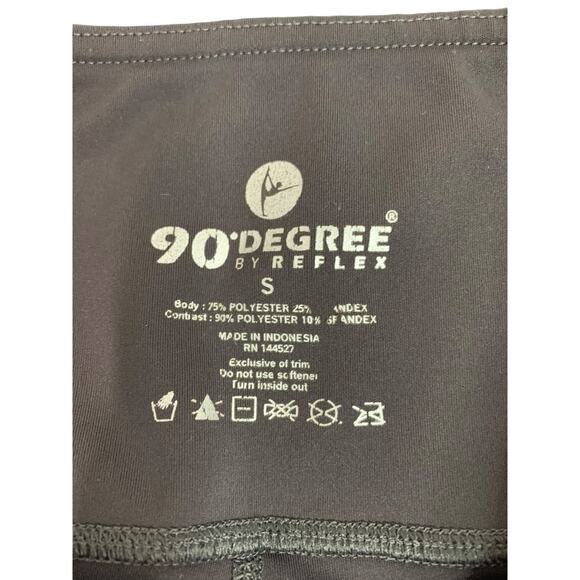 Small 90 Degree by Reflex Womens Black Activewear Leggings Crop - Picture 6 of 6